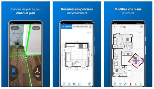 Captures d'écran de l'application magicplan sur Android